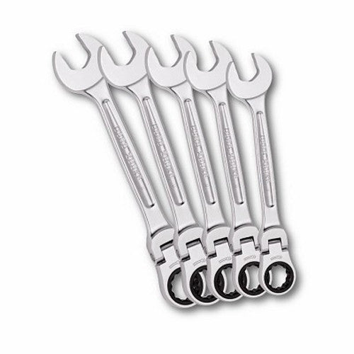 Ferval Serie chiavi combinate a  cricchetto snodate 12 Pz