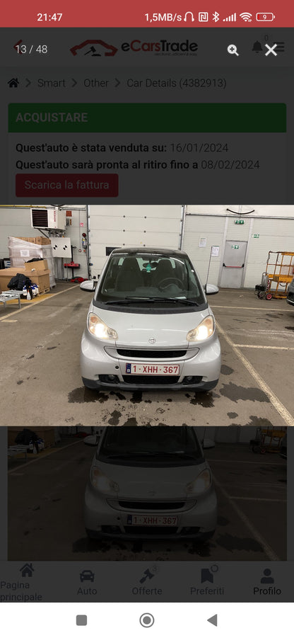 Smart 451 anno 2007 800cdi diesel 166000km